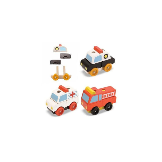 Melissa & Doug Stacking Emergency Vehicles