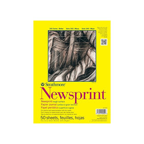Strathmore 307-18 300 Series Newsprint Pad, Smooth 18"x24" Tape Bound, 50 Sheets