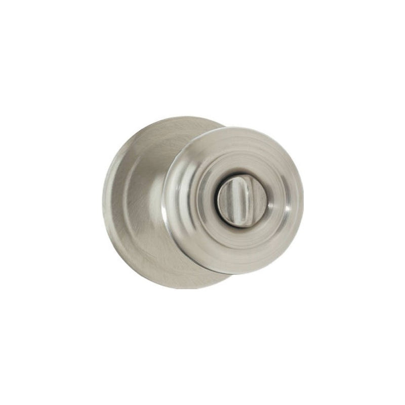 Kwikset Cameron Bed/Bath Knob in Satin Nickel
