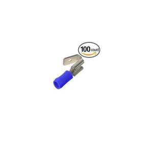 Vinyl Insulated .250" Piggyback Quick Disconnect 16-14 AWG (Blue) - 100 Per Package