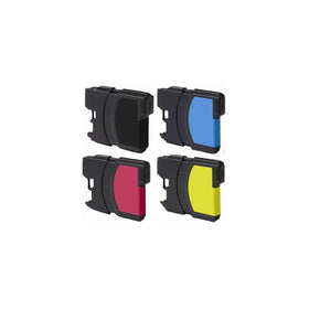 4 Pack (1 Black 1 each color) Non-OEM Ink Cartridge for LC61 Brother (15.5mL Each Cartridge) DCP 165C MFC 250C 255CW 290C 295CN 385CW 490CW 585CW 790CW 5490CW 5890CW 6490CW