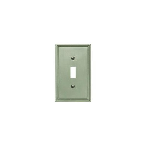 Jackson Deerfield 3101BN Metro Line Brushed Single Toggle Wall Plate, Nickel Finish