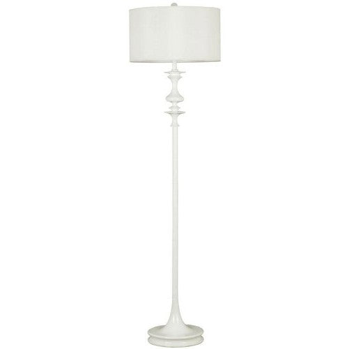 Kenroy Home 21034WH Claiborne Floor Lamp, Gloss White