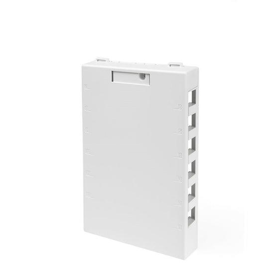 Leviton 41089-12W QuickPort Surface Mount Housing, 12-Port, White