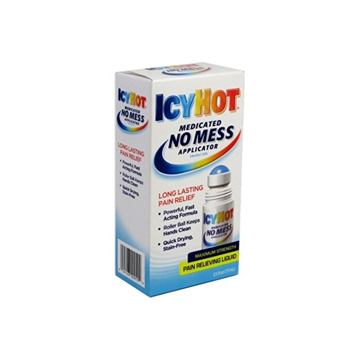 Icy Hot Medicated No Mess Applicator Max-Strength 2.5 Ounce (73ml) (3 Pack)