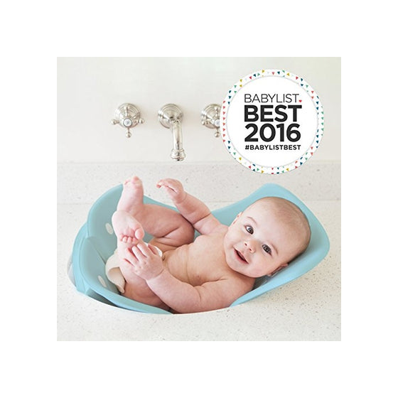 Puj Tub - The Soft, Foldable Baby Bathtub - Newborn, Infant, 0-6 Months, In-Sink Baby Bathtub, BPA free, PVC free (Aqua)