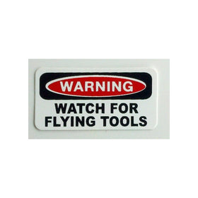 3 – Warning Watch For Flying Tools Hard Hat / Helmet Stickers 1” x 2”