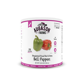Augason Farms Dehydrated Diced Red & Green Bell Peppers 1 lb 4 oz No. 10 Can