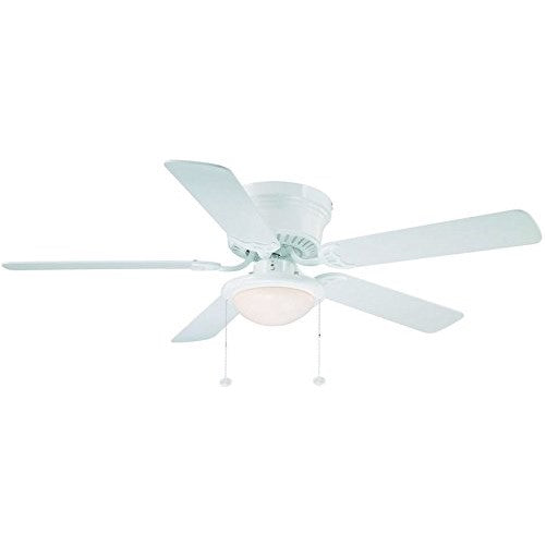 Hampton Bay Hugger 52 in. White Ceiling Fan With Light