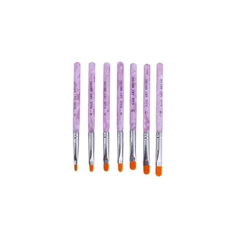 CJESLNA 7 X Acrylic UV Nail False Tips Builder Brush Pen