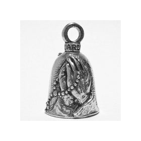 Guardian Praying Hands with Rosary and Holy Cross Motorcycle Biker Luck Gremlin Riding Bell