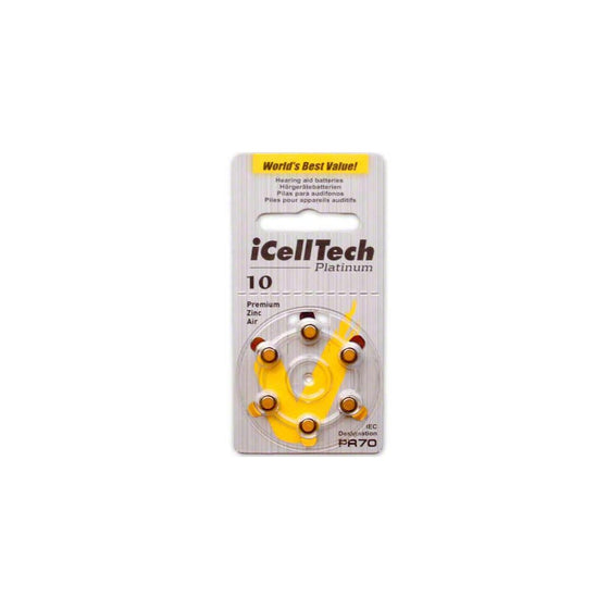 iCell Tech Size 10 Hearing Aid Batteries (120 batteries)