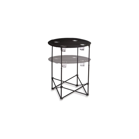 Picnic Plus Portable Round Tailgate Table Extends From 24" To 36"