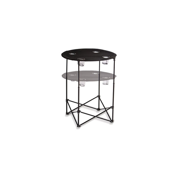 Picnic Plus Portable Round Tailgate Table Extends From 24" To 36"