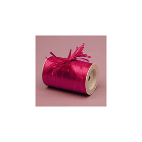 Cerise Metallic Raffia Ribbon, 1/4" X 100 Yards