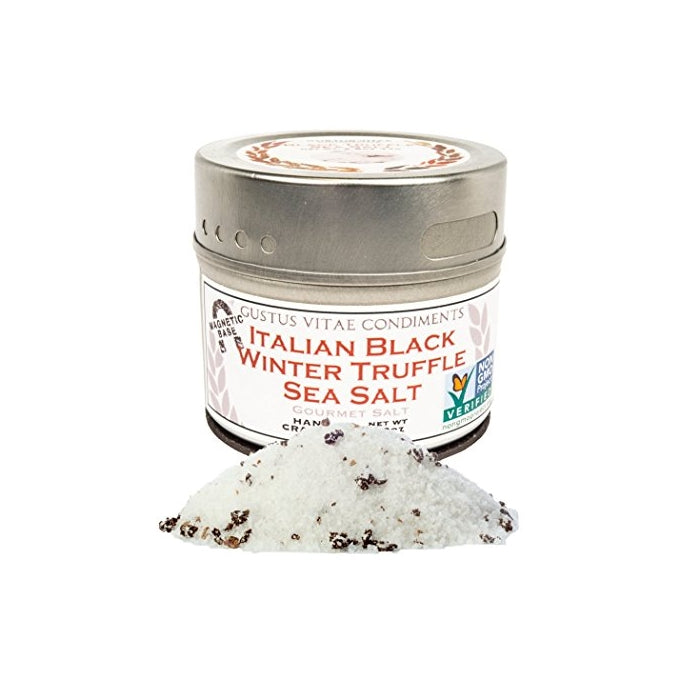 Italian Black Winter Truffle Sea Salt | Non GMO Verified | Small Batch Gourmet Seasoning