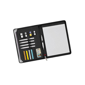 Wenger Zippered Padfolio Note Pad Writing Pad, Black