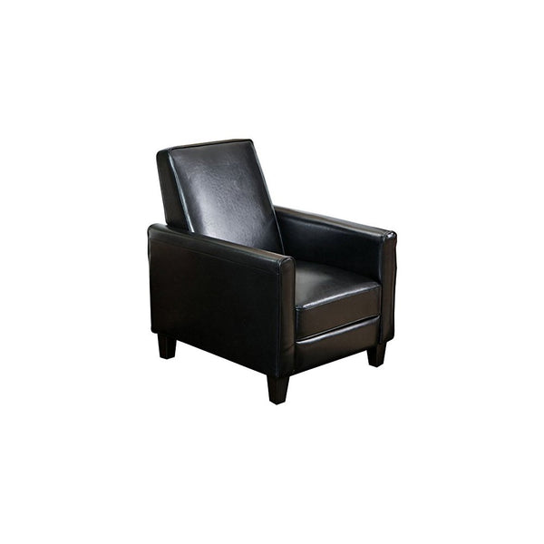 Best Selling Davis Leather Recliner Club Chair, Black