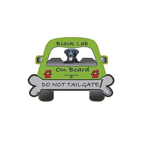 Black Lab Don't Tailgate magnetic bumper sticker