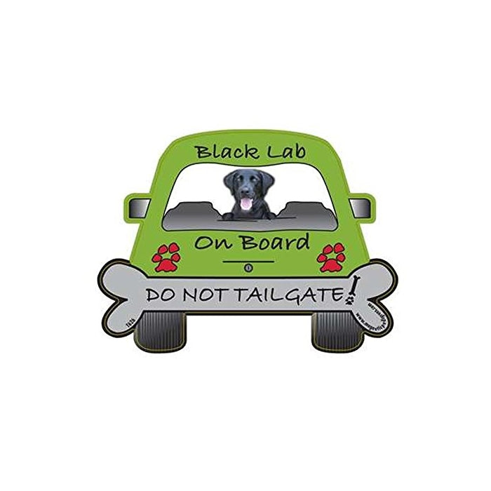 Black Lab Don't Tailgate magnetic bumper sticker