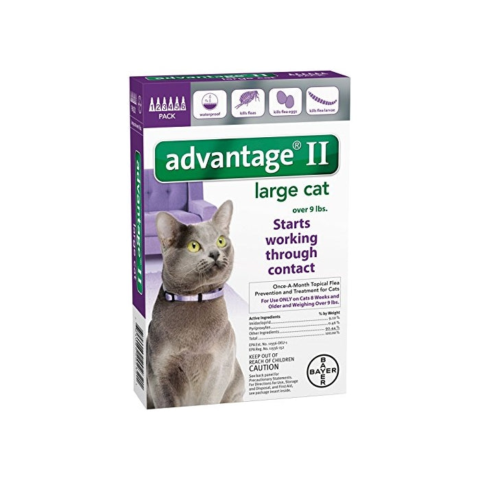 Advantage II Monthly Flea Treatment - Large Cat - 6 ct
