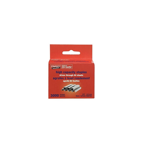 StaplesÂ High-Capacity Staples, 3/8"