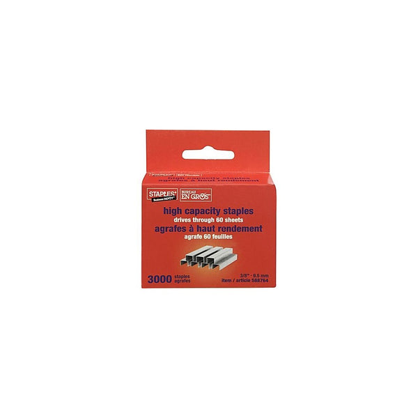 StaplesÂ High-Capacity Staples, 3/8"