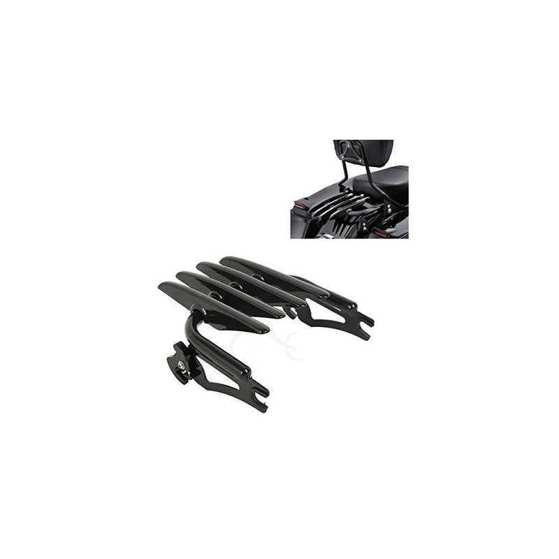 New Motorcycles Black Stealth Pak Pack Luggage Rack Mount For Harley Electra Street Glide Road King FLHX FLHT 2009 Up