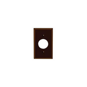 Leviton 85004 1-Gang Single 1.406 Inch Hole Device Receptacle Wallplate, Standard Size, Thermoset, Device Mount, Brown