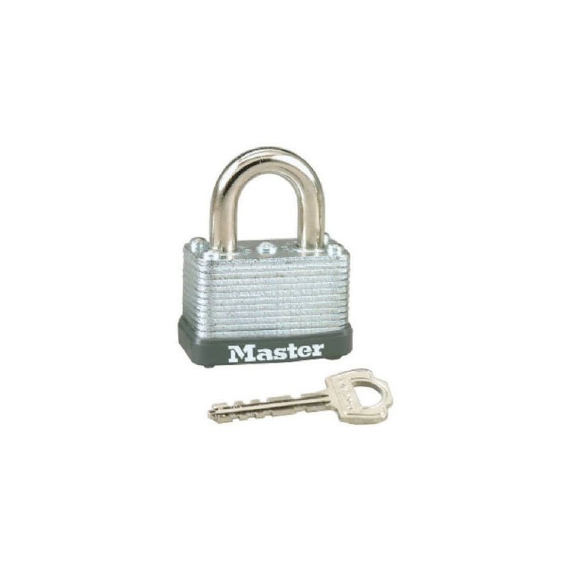 Master Lock 22D Laminated Steel Warded Padlock, 1-1/2-Inch Wide Body, 5/8-Inch Shackle Height