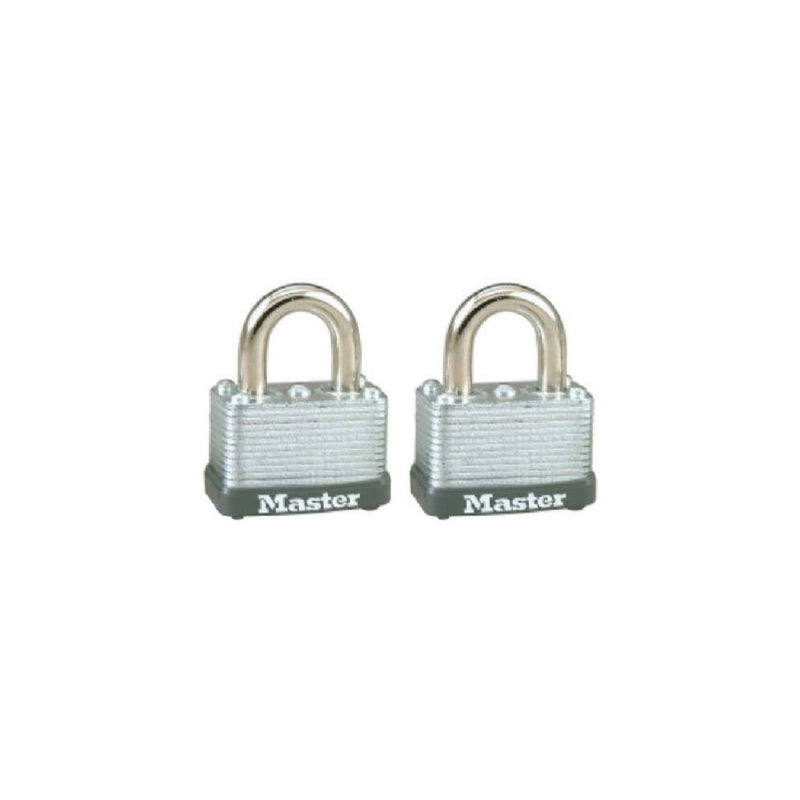 Master Lock 22T Keyed Alike Warded Padlock, 1-1/2 Inch, 2-Pack