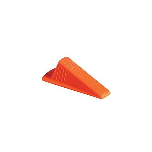 Master Caster 00965 Giant Foot Doorstop, No-Slip Rubber Wedge, 3-1/2w x 6-3/4d x 2h, Safety Orange