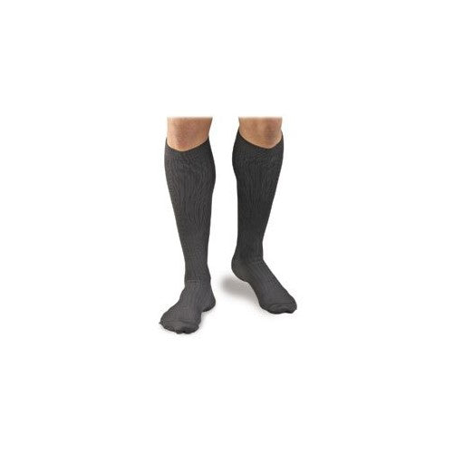 Activa Men's 20-30 mmHg Microfiber Dress Socks, Black, X-Large