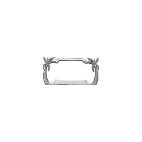 Palm Trees License Plate Frame (Chrome Plated Metal)