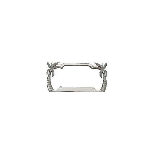 Palm Trees License Plate Frame (Chrome Plated Metal)
