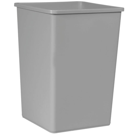 Rubbermaid Commercial FG395800GRAY Square 35-Gallon Untouchable Trash Can, Gray