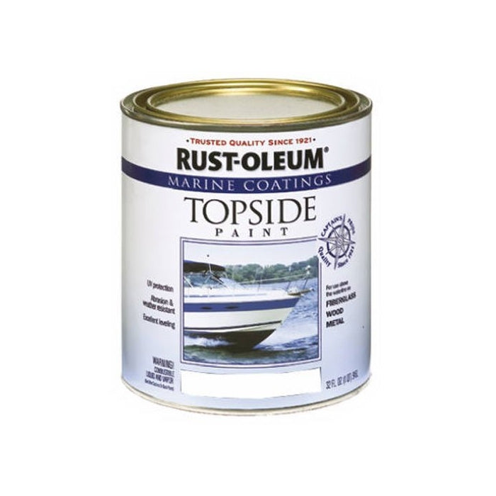 Rust-Oleum 206999 Marine Topside Paint, Gloss White, 1-Quart