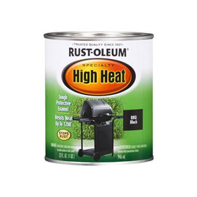 Rust-Oleum 7778502 Specialty High Heat Protective Enamel, Satin BBQ Black, 1-Quart