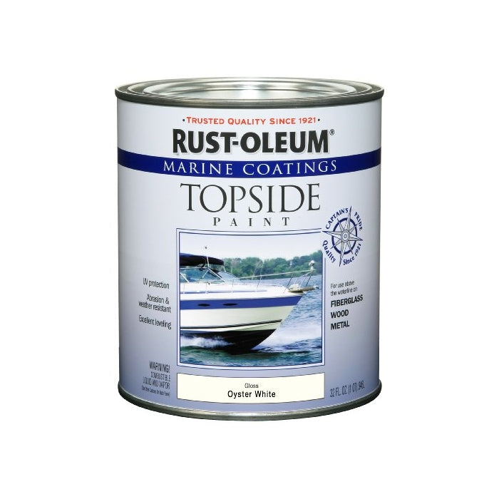 Rust-Oleum 207001 Marine Topside Paint, Oyster White, 1-Quart