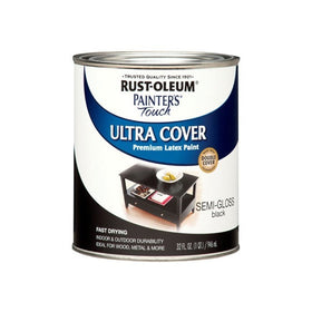 Rust-Oleum 1974502 Painters Touch Latex, 1-Quart, Semi Black
