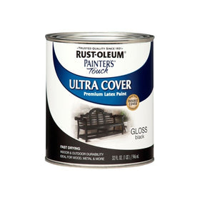 Rust-Oleum 1979502 Painters Touch Latex, 1-Quart, Gloss Black