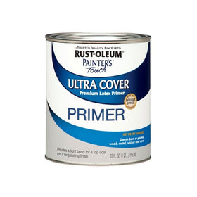Rust-Oleum 1980502 Painters Touch Quart Latex, Flat Gray Primer