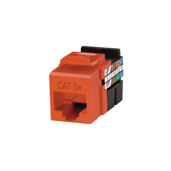 Leviton R09-5G108-0OR Cat 5e 8-Wire QuickPort Adaptor Jack, Orange