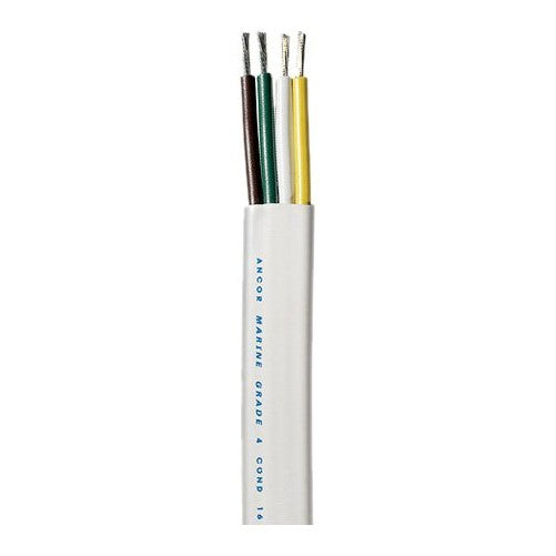 Ancor 154010 Marine Grade Electrical Flat Trailer Tinned Boat Cable (16-Gauge, 100-Feet)