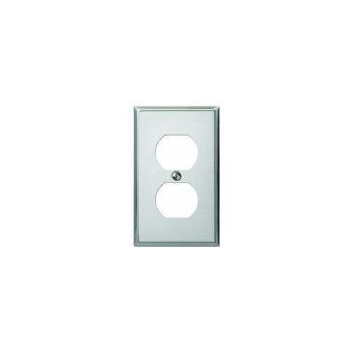 Jackson Deerfield 9CS108 Classic Brite Duplex Receptacle Wall Plate, Chrome Finish