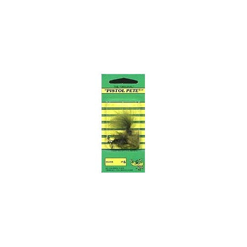 Pistol Pete Hi-Country Fishing Flies, Size 6, Olive