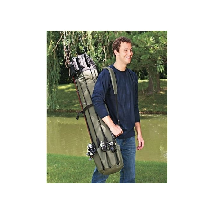 LTD FBA_4659 Heavy Duty Fishing Rod Travel Carry Case Bag