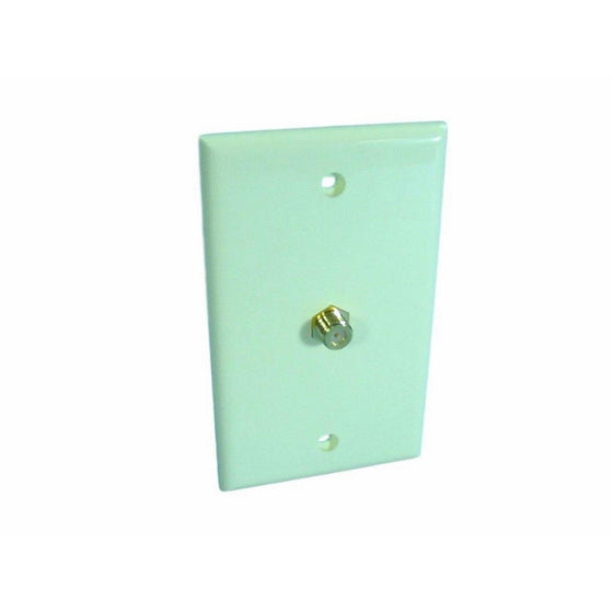 Leviton 40981-A Standard Video Wall Jack, F Connector, Almond