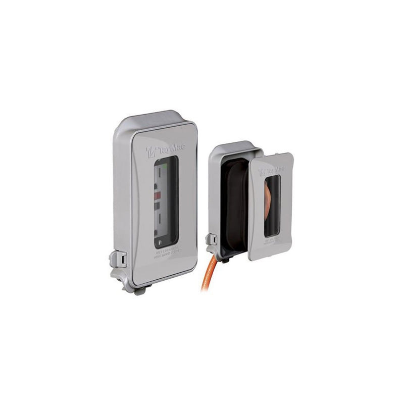 Taymac ML450G 1-Gang 1-Inch to 3.5-Inch Outdoor Low-Profile Expandable Outlet Cover, Gray