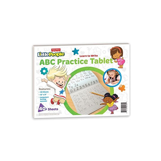 Fisher Price ABC Practice Tablet, 12 x 9 Inches, 40 Sheets with Practice Guide (430)